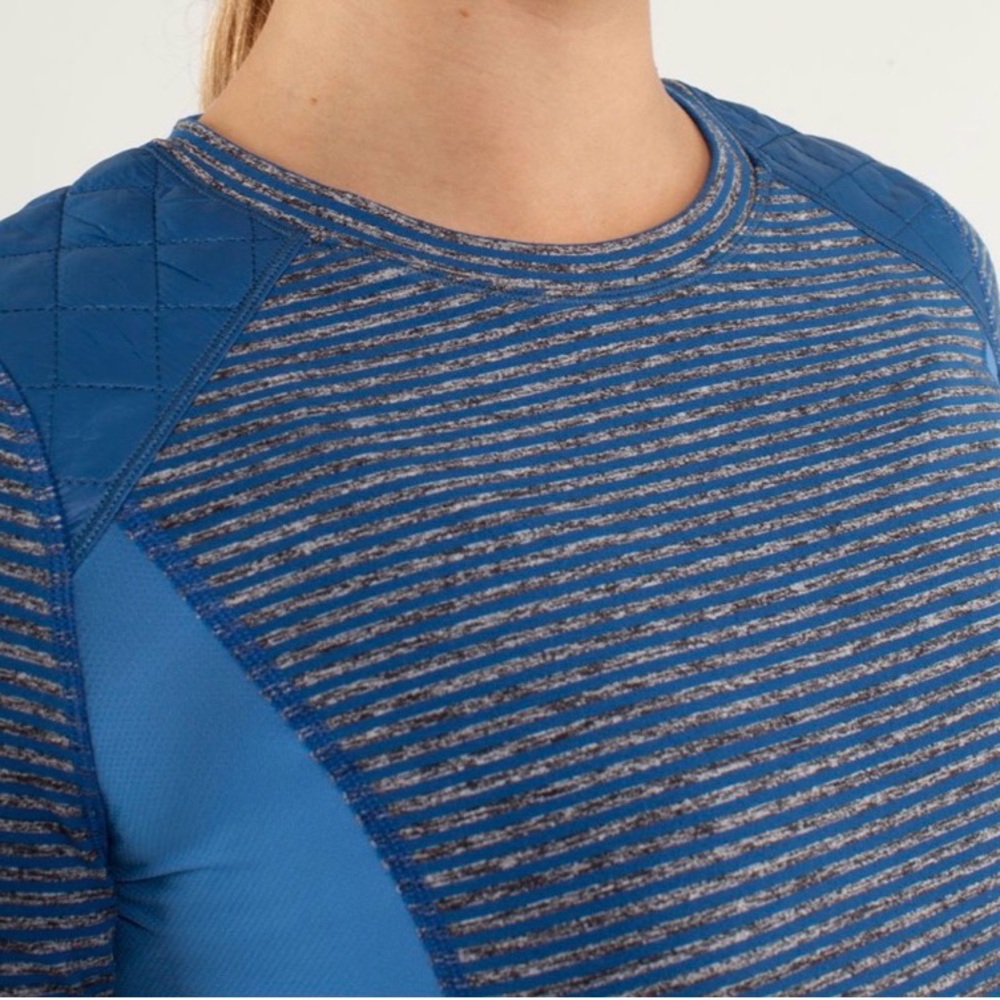 lululemon athletica Navy and Light Blue Long Sleeve Top - Picture 5 of 8
